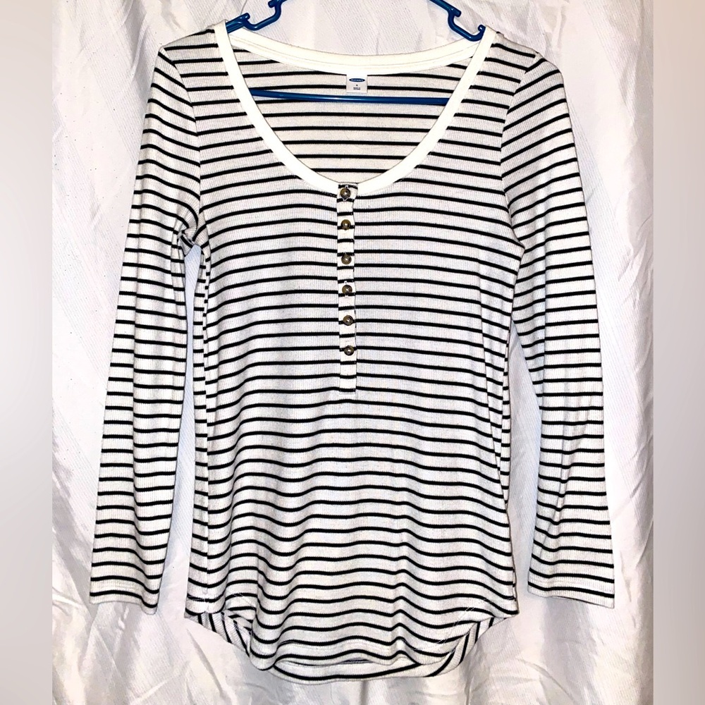 Old Navy Striped Long Sleeve with Buttons